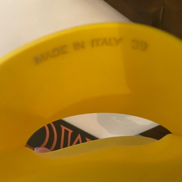 Brand New!!! MCM Yellow Big LogoRubber Slides - Picture 4 of 4